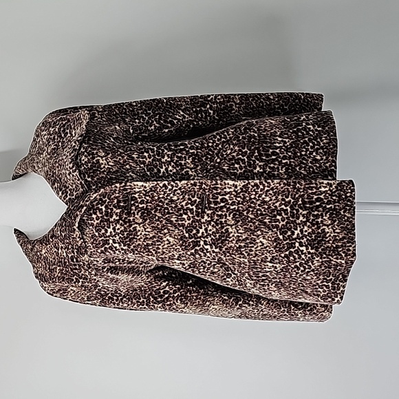 Talbots Classic Leopard Print Collared Lined Jacket w Front Pockets - Picture 17 of 17